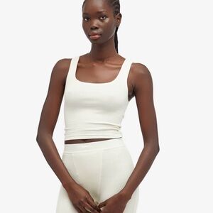 Skims Rib Cotton Tank. Color Bone. Sz Sm. NWT